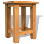 ZNTS End Table 27x24x37 cm Solid Oak Wood 244207