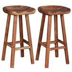 ZNTS Bar Stools 2 pcs Solid Acacia Wood 244247
