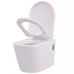 ZNTS Wall Hung Toilet Ceramic White 244270