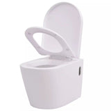 ZNTS Wall Hung Toilet Ceramic White 244270