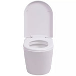 ZNTS Wall Hung Toilet Ceramic White 244270
