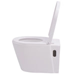 ZNTS Wall Hung Toilet Ceramic White 244270