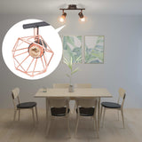 ZNTS Ceiling Lamp with 2 Spotlights E14 Black and Copper 244389