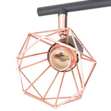 ZNTS Ceiling Lamp with 4 Spotlights E14 Black and Copper 244391