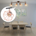 ZNTS Ceiling Lamp with 4 Spotlights E14 Black and Copper 244391