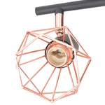 ZNTS Ceiling Lamp with 6 Spotlights E14 Black and Copper 244392