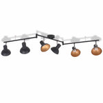 ZNTS Ceiling Lamp for 6 Bulbs E27 Black and Gold 244414