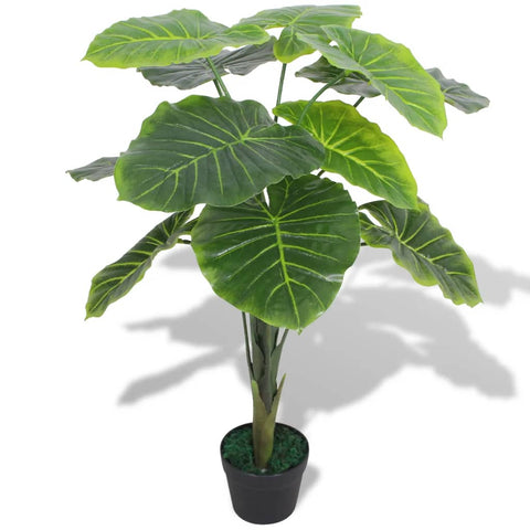 ZNTS Artificial Taro Plant with Pot 85 cm Green 244432