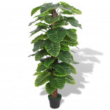 ZNTS Artificial Taro Plant with Pot 145 cm Green 244433