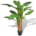 ZNTS Artificial Banana Tree Plant with Pot 175 cm Green 244455