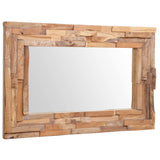 ZNTS Decorative Mirror Teak 90x60 cm Rectangular 244563