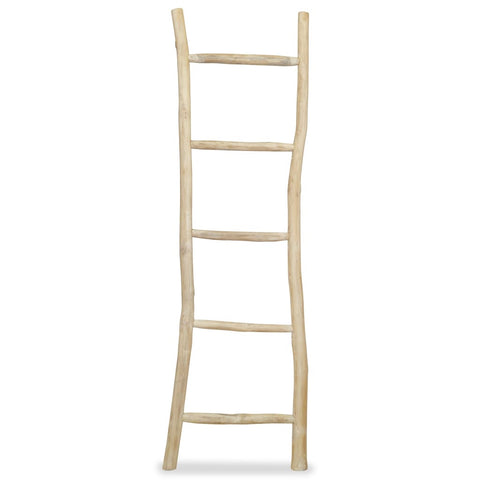 ZNTS Towel Ladder with 5 Rungs Teak 45x150 cm Natural 244568