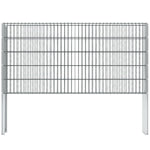 ZNTS 2D Gabion Fence Galvanised Steel 2.008x1.03 m 4 m Grey 274450