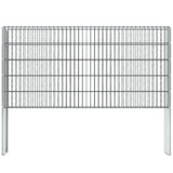 ZNTS 2D Gabion Fence Galvanised Steel 2.008x1.03 m 4 m Grey 274450