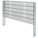 ZNTS 2D Gabion Fence Galvanised Steel 2.008x1.03 m 4 m Grey 274450