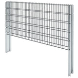 ZNTS 2D Gabion Fence Galvanised Steel 2.008x1.03 m 4 m Grey 274450