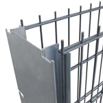 ZNTS 2D Gabion Fence Galvanised Steel 2.008x1.03 m 4 m Grey 274450