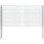 ZNTS 2D Gabion Fence Galvanised Steel 2.008x1.03 m 8 m Silve 274462