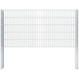 ZNTS 2D Gabion Fence Galvanised Steel 2.008x1.03 m 8 m Silve 274462