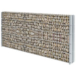 ZNTS 2D Gabion Fence Galvanised Steel 2.008x1.03 m 8 m Silve 274462