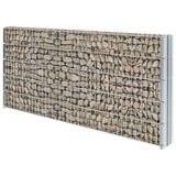 ZNTS 2D Gabion Fence Galvanised Steel 2.008x1.03 m 8 m Silve 274462
