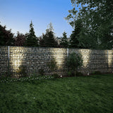 ZNTS 2D Gabion Fence Galvanised Steel 2.008x1.03 m 8 m Silve 274462