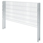 ZNTS 2D Gabion Fence Galvanised Steel 2.008x1.03 m 8 m Silve 274462