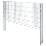 ZNTS 2D Gabion Fence Galvanised Steel 2.008x1.03 m 8 m Silve 274462