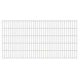 ZNTS 2D Gabion Fence Galvanised Steel 2.008x1.03 m 8 m Silve 274462