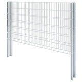 ZNTS 2D Gabion Fence Galvanised Steel 2.008x1.23 m 6 m Silver 274481