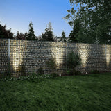 ZNTS 2D Gabion Fence Galvanised Steel 2.008x1.23 m 14 m Silver 274485