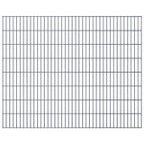 ZNTS 2D Gabion Fence Galvanised Steel 2.008x1.63 m 4 m Grey 274510