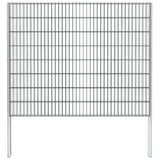 ZNTS 2D Gabion Fence Galvanised Steel 2.008x1.63 m 8 m Grey 274512