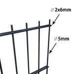 ZNTS 2D Gabion Fence Galvanised Steel 2.008x1.63 m 8 m Grey 274512