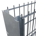 ZNTS 2D Gabion Fence Galvanised Steel 2.008x1.63 m 8 m Grey 274512