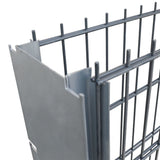 ZNTS 2D Gabion Fence Galvanised Steel 2.008x1.63 m 8 m Grey 274512