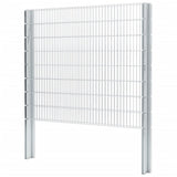 ZNTS 2D Gabion Fence Galvanised Steel 2.008x1.63 m 12 m Silver 274524