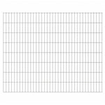 ZNTS 2D Gabion Fence Galvanised Steel 2.008x1.63 m 12 m Silver 274524