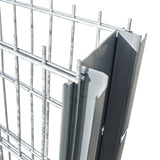 ZNTS 2D Gabion Fence Galvanised Steel 2.008x1.63 m 12 m Silver 274524