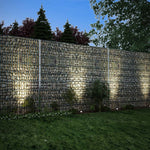 ZNTS 2D Gabion Fence Galvanised Steel 2.008x1.83 m 16 m Grey 274536