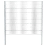 ZNTS 2D Gabion Fence Galvanised Steel 2.008x1.83 m 12 m Silver 274544
