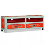 ZNTS TV Cabinet Solid Mango Wood Hand Painted 244595