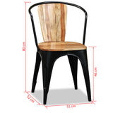 ZNTS Dining Chairs 2 pcs Solid Acacia Wood 244598
