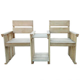 ZNTS 2 Seater Garden Bench 150 cm Impregnated Pinewood 43260
