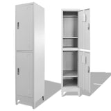 ZNTS Locker Cabinet with 2 Compartments 38x45x180 cm 244473