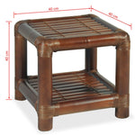 ZNTS Bedside Table 40x40x40 cm Bamboo Dark Brown 244608