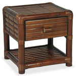 ZNTS Bedside Table 45x45x40 cm Bamboo Dark Brown 244610