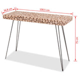 ZNTS Console Table Genuine Fir Wood 100.5x36.8x75 cm 244726