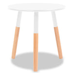 ZNTS Side Table Set 2 Pieces Solid Pinewood White 244734