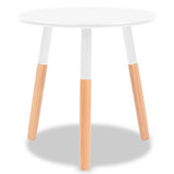 ZNTS Side Table Set 2 Pieces Solid Pinewood White 244734